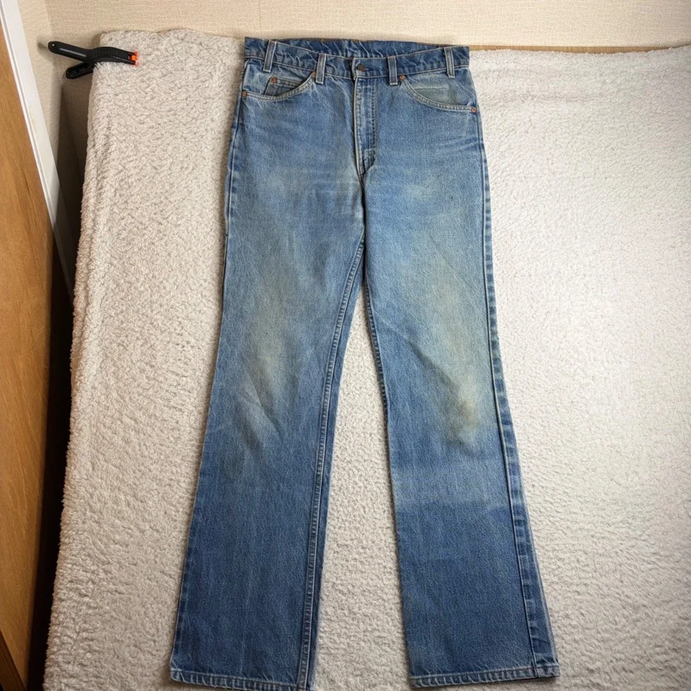 Vintage Levis 517 Orange Tab Jeans Mens 34x32 (32x33) Bootcut Made in USA